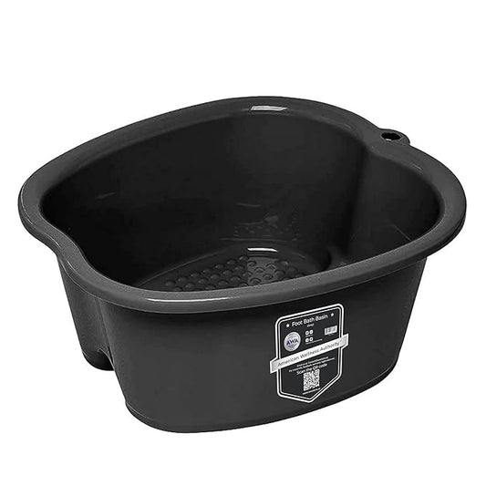 American Wellness Authority AWA Extra Large foot bath basin - Sturdy plastic soak tub For Soaking feet and Pedicure At Home Spa Kit Women Men (Grey Basin), 1.0 Count