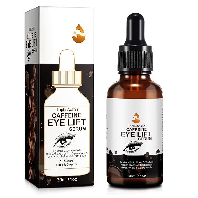 Caffeine Eye Serum + EGCG, Eye Serum for Dark Circles and Puffiness, Under Eye Serum Reduces Puffiness, Dark Circles, Under Eye Bags, Wrinkles and Fine Lines Around The Eyes, Under Eye Serum 30ml