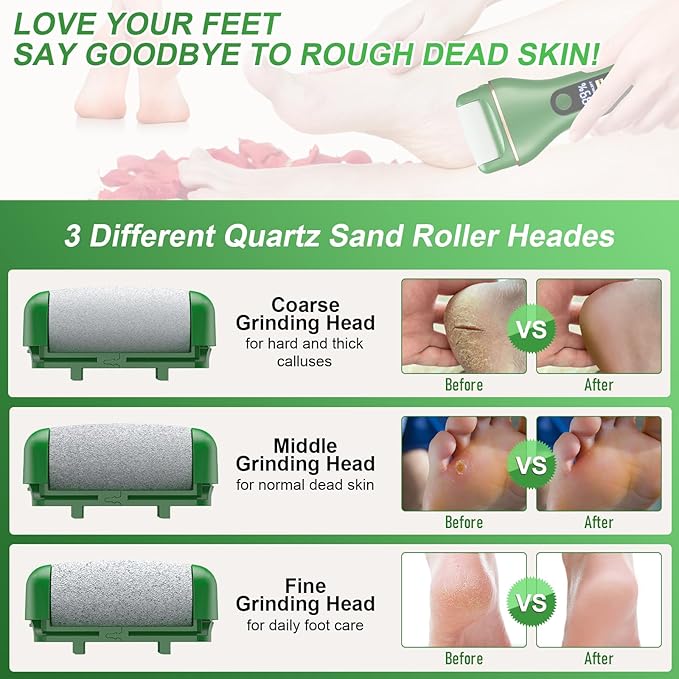 Electric Callus Remover for Feet Rechargeable Portable Electronic Foot File Pedicure Tools 16 In 1 Foot Callus Remover Kit Foot Scrubber Professional Foot Care To Remove Dead Skin Hard Skin Dry Cracks