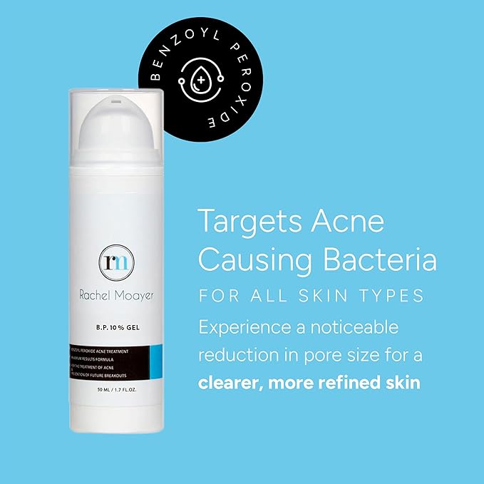 RM Benzoyl Peroxide Face and Body Gel 10% Medical grade Micronized benzoyl peroxide (without the prescription) acne treatment