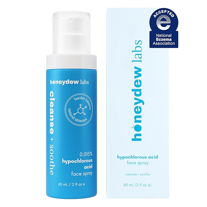 Hypochlorous Acid Spray – Dermatologist Tested HOCl Facial Cleanser for Sensitive, Acne-Prone & Irritated Skin – Soothes Redness, Eczema, Rashes & Itching – Skin Repair Spray, 2 fl oz - Honeydew Labs