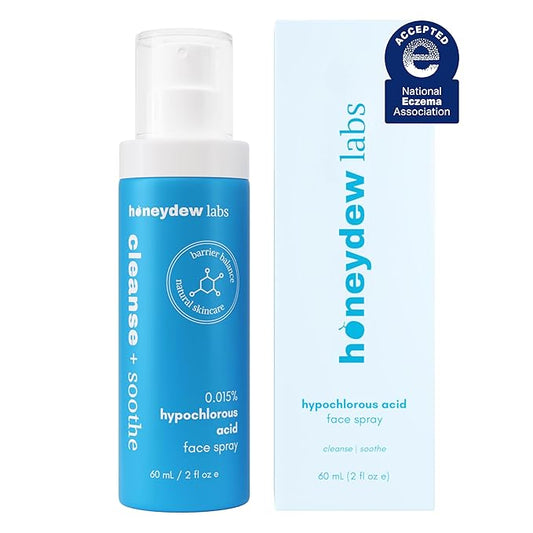 Hypochlorous Acid Spray – Dermatologist Tested HOCl Facial Cleanser for Sensitive, Acne-Prone & Irritated Skin – Soothes Redness, Eczema, Rashes & Itching – Skin Repair Spray, 2 fl oz - Honeydew Labs