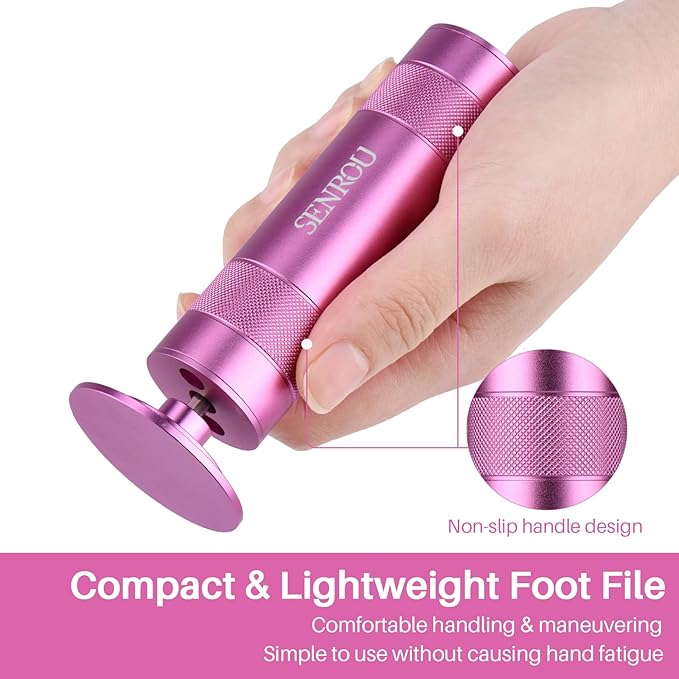 Electric Foot Callus Remover, 2-in-1 Electric Foot Filer/Nail Filer, Callus Remover for Feet with 60Pcs+12Pcs Sandpaper Discs，Holiday Gift Foot Repair Tool, Pink