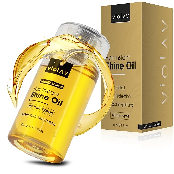 Heat Protectant for Hair - Hair Oil for Frizzy Hair, Damaged, Curly Hair | Hair Growth, Instant Shine, Strong Care Serum for Split Ends Curls - Travel Size, Anti Frizz Control [2 Pack]