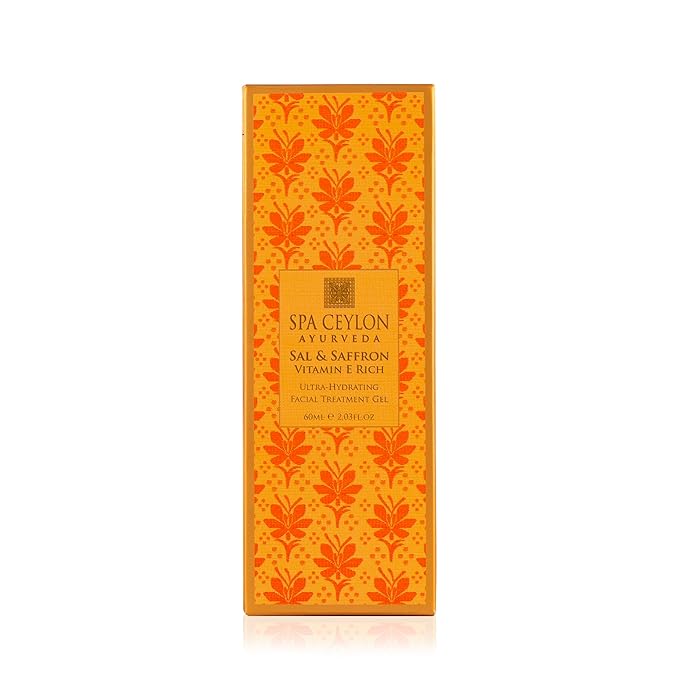 SPA CEYLON Sal and Saffron Vitamin E Enriched Ultra Hydrating Facial Treatment Gel | Hydrating Skincare | Brighter Natural Glow | Skin Repair
