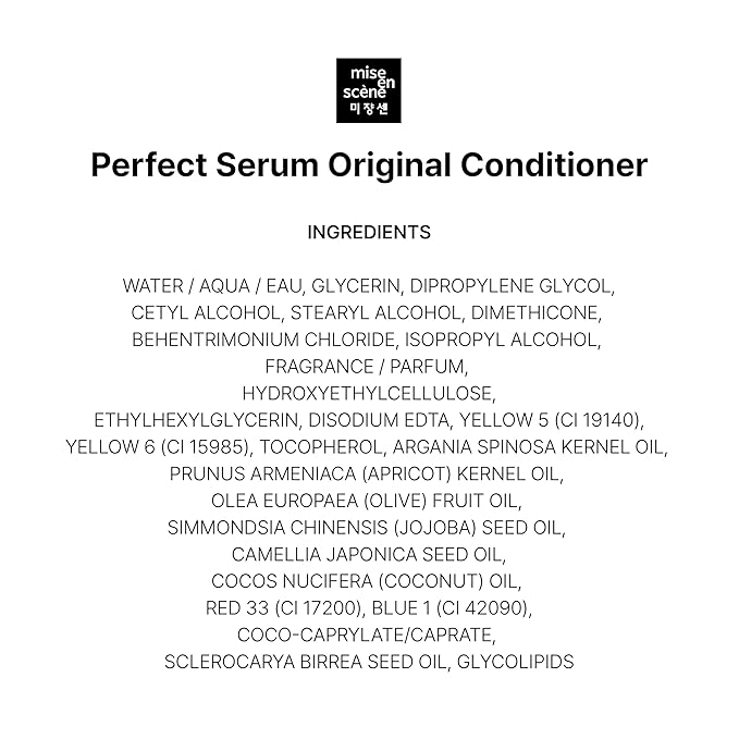 Mise En Scene Original Perfect Serum Shampoo and Conditioner SET - For Damaged Hair, Nutrient Care With Argan Oil, Containing Jojoba-Seed-Oil For Smooth, Glossy Texture