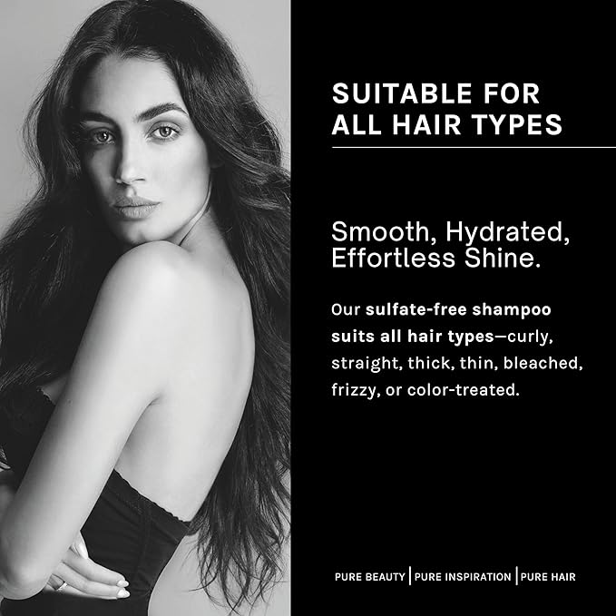 pH PURE HAIR Deep Moisture Shampoo and Conditioner Set - Hydrating and Moisturizing Shampoo and Conditioner - Dry Hair - Enriched with Kokum Nut Butter and Rose Extract (3.38 Oz each)