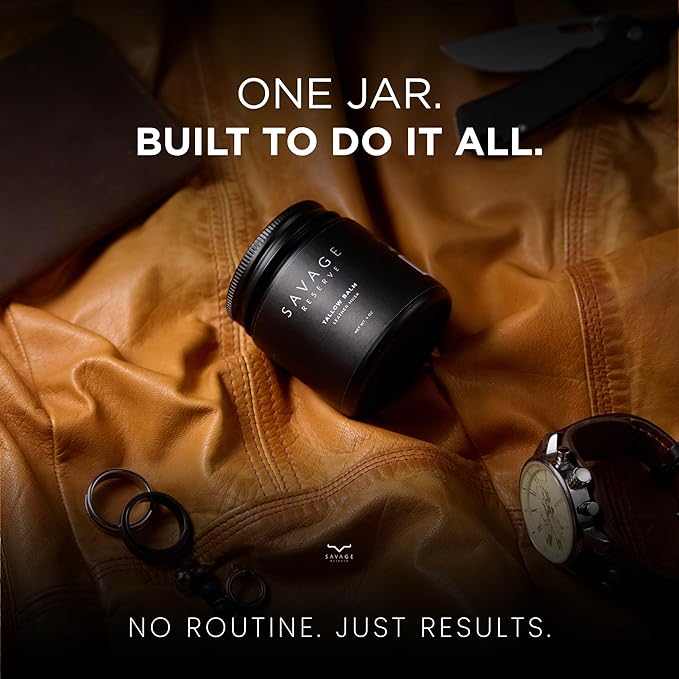 Beef Tallow Lotion for Face, Neck and Hands – Whipped Grass-Fed & Finished Tallow Balm with Manuka Honey & Olive Oil – No Seed Oils – All-In-One Cream Moisturizer for Skin – 4 oz