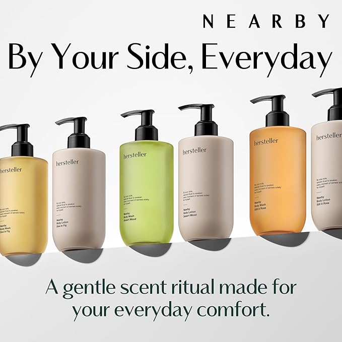 Hersteller Nearby Desert Wood Vegan Body Lotion 10.1 fl oz - Zero-Irritation Eco-Ceramide Formula with 100% Recyclable Packaging, Non-Sticky Moisturizing