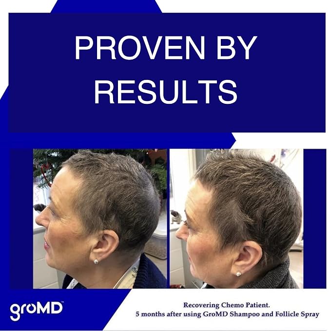 GroMD Biotin Shampoo and Conditioner, Hair Growth Shampoo, Hair Loss Shampoo for Men & Women, Regrowth Treatment & Thickening, Contains Argan Oil & DHT Blocking Ingredients, Doctor-Formulated, 10 oz