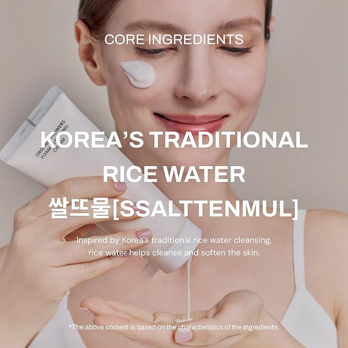 Whamisa Organic Flowers Foam Cleansing Cream, Foaming Face Wash, Postbiotic-Rich Formula for Gentle Wash, Rich Bubble Pore Care, Fermented Complex, 3 Day Aging, Hydrating (150ml)