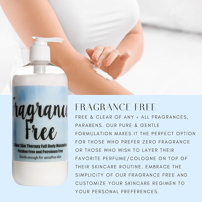 The Lotion Company 24 Hour Skin Therapy Lotion – Fragrance-Free Body Lotion, Moisturizer for Sensitive & Dry Skin, Non-Greasy, Soothing Hydration, Made in USA