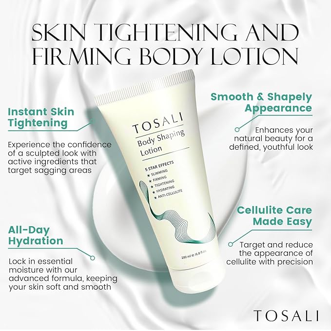 Skin Tightening and Firming Body Lotion for Women 6.8 fl oz - Saggy Skin Tightener with Instant Hydration, Anti Aging Formula for Stretch Marks Removal, Body Moisturizer for All Types