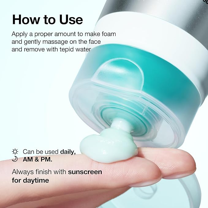 Anua PDRN Hyaluronic Acid Moisturizing Cleansing Foam, Hydrating Facial Cleanser for Dry Skin, Daily Gentle Face Wash with Salmon DNA, Balancing & Pore Care, Korean Skincare (150ml / 5.07 fl oz)