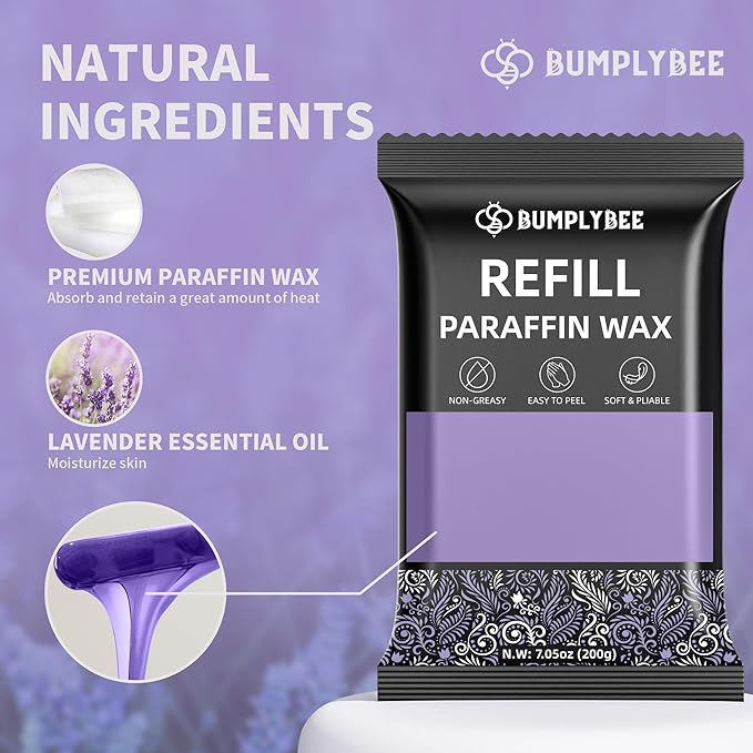 Paraffin Wax for Hand and Feet Refill,10 Packs Lavender Paraffin Wax machine for Hand and Feet Refill, Skin Moisturizing, Non-Greasy, Easy-Peeling