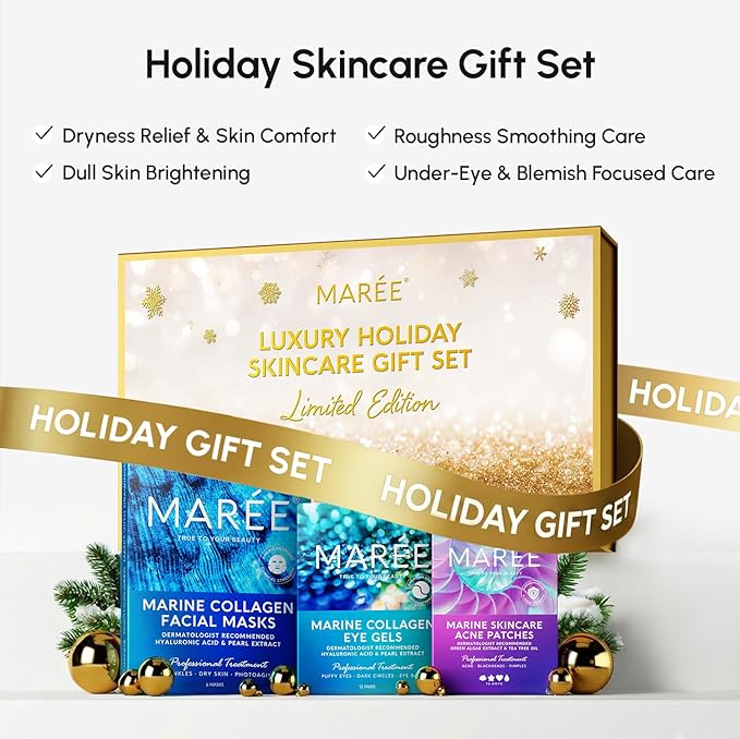 MAREE Face Exfoliator — Microdermabrasion Facial Scrub & Exfoliating Face Wash for Women — Collagen & Glycolic Acid — Gentle Scrub and Exfoliant — Men Exfoliating Scrubber — Exfoliante Facial Cleanser