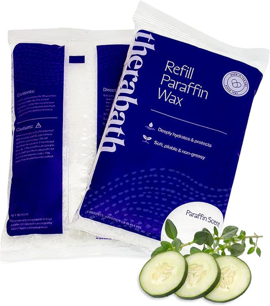 Therabath Paraffin Wax Refill - Thermotherapy - Use to Relieve Arthritis Discomfort, Stiff Muscles, & Dry Skin - for Hands, Feet, Body - Deeply Hydrates - Made in USA, 12 lb. Cucumber Melon w/Thyme