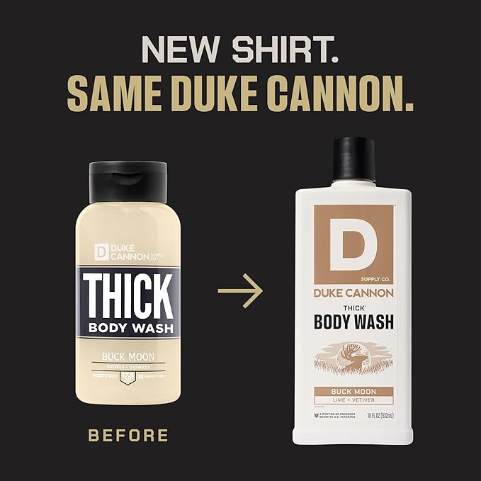 Duke Cannon Thick High Viscosity Body Wash - Buck Moon, 17.5 oz, Vetiver & Oakmoss Scent, Mineral Enriched, Paraben & Sulfate Free (3 Pack)