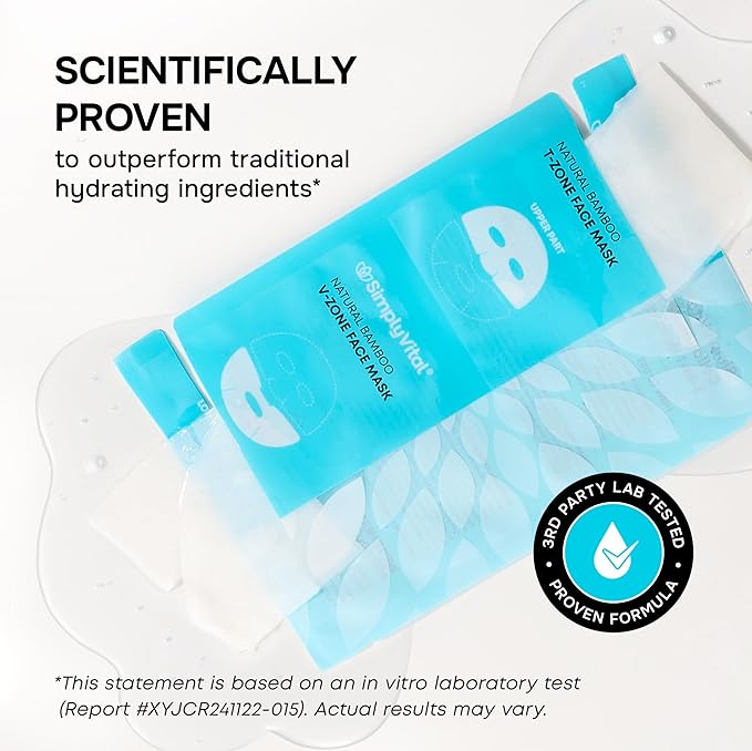 SimplyVital Collagen Facial Mask with Retinol & Hyaluronic Acid - Hydrating Face Masks Skincare - T Line & V Line Sheet Mask for Women Skin Care - Mascarillas Para la Cara - Cloth Face Masks - 7 Pack