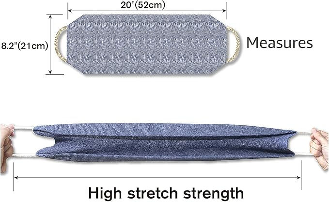 Evridwear Exfoliating Back Scrubber for Shower - Double-Sided Body Scrubber with Handles, Deep Clean, Massage & Exfoliate Back Washer for Men & Women, Invigorates Skin & Circulation