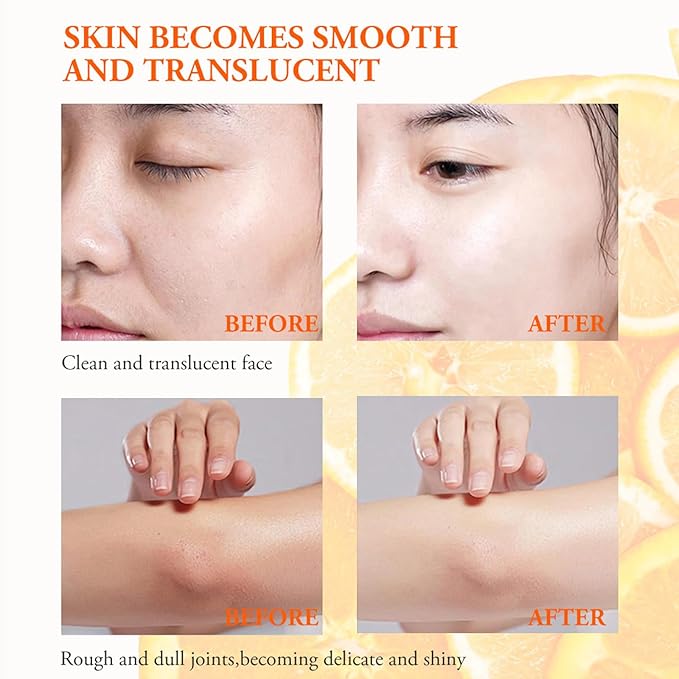 2PCS Orange Exfoliating Gel, Purifying Exfoliating Gel For Face And Body Skin, Facial Scrub Orange Enzyme GEL, Facial Exfoliator For Gentle & Hydrating, Cleansing And Rejuvenating