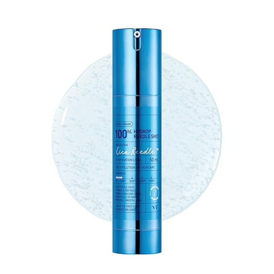 VT COSMETICS Hydrop Reedle Shot 100 Serum with Hyaluronic Acid & Hydrating Exosome Microneedling Formula, Korean Skin Booster, 1.69 fl oz(50ml)