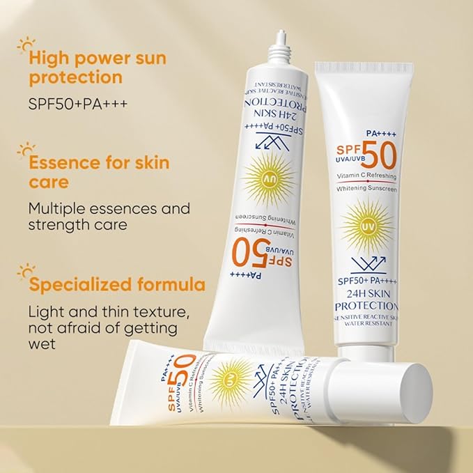 Sunscreen for Face, UV Defense Hydro Calming Sunscreen, SPF 50+, with Vitamin C, Moisturizing Daily Protection for Sensitive Skin, 0.88 Fl Oz