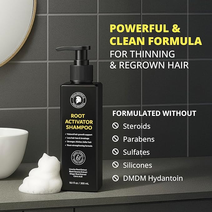 Root Activator Shampoo for Men - Hair Growth Shampoo for Hair Loss and Thinning Hair - Hair Loss RegrowthTreatments for Women Men (10.1 Fl Oz (Pack of 1))