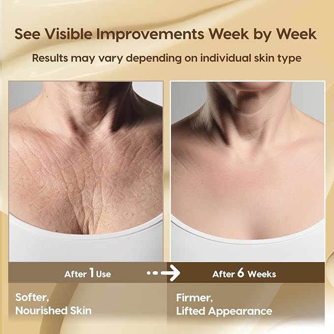 Crepey Skin Repair Treatment: Crepey Skin Repair Cream for Aging Skin with Pure Beef Tallow, Soluble Collagen & Apple Fruit - Advanced Crepe Fix Cream for Neck, Arms, Chest, Body - Unscented