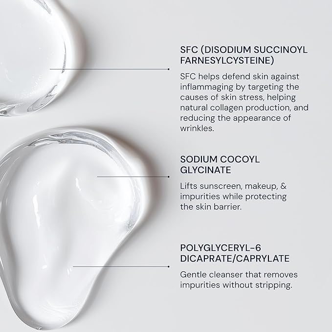 Blueprint Bryan Johnson Gentle Facial Cleanser with SFC & Hyaluronic Acid – Age-Defying Gel Cleanser for Firm, Balanced & Hydrated Skin – Vegan • Fragrance-Free