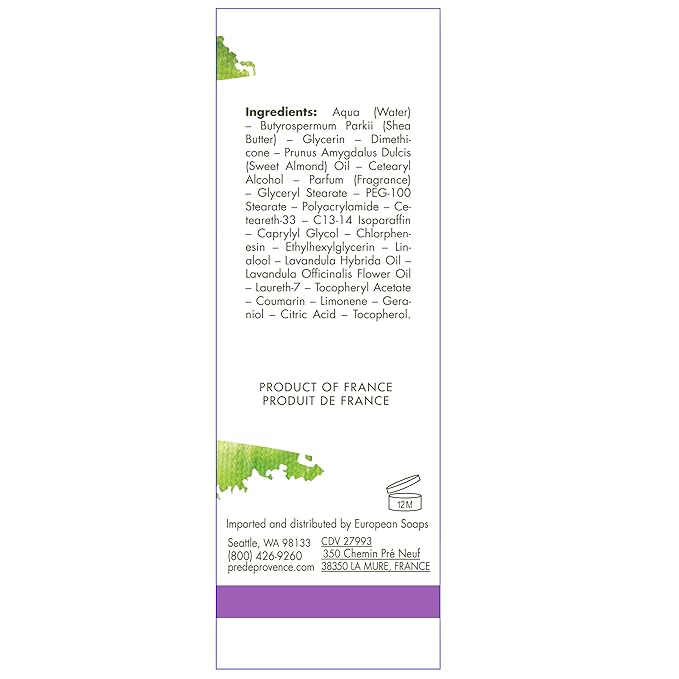 Pre de Provence Beurre De Karité Moisturizing Collection, Shea Butter Enriched Nourishing, Hand Cream, 75ML, Lavender