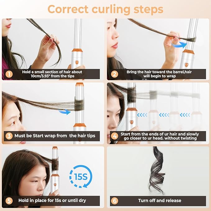 6 in 1 Hair Dryer Brush, Blow Dryer Brushies Ionic Hair Dryer, Oval Hot Air Brush, Hair Curler Straightener Magic Styler Autowrap Air Styler