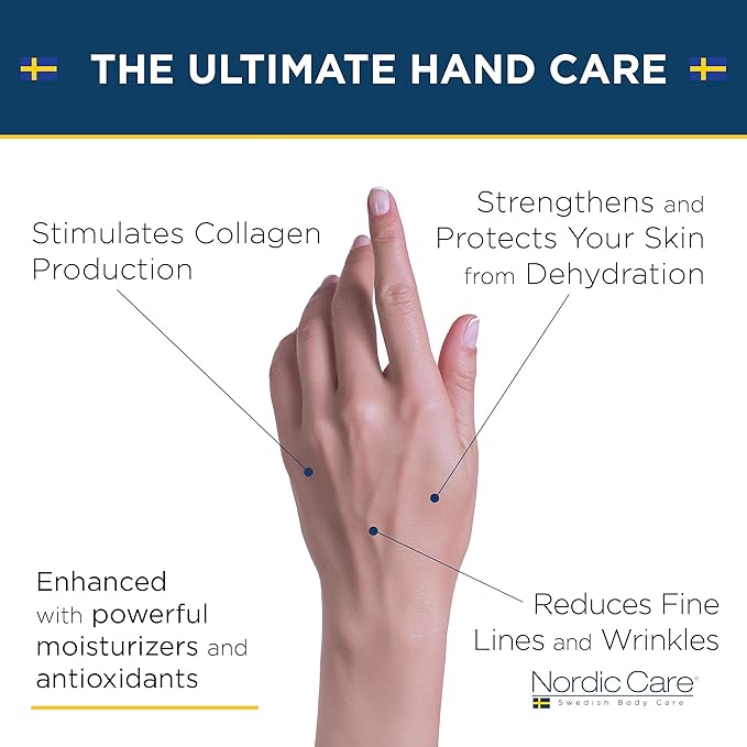 Nordic Care Hand Cream, 3 oz. | Shea Butter Hand Lotion for Dry Hands and Cracked Skin | Paraben & Lanolin-free | Essential Oil, Squalane & Lavender