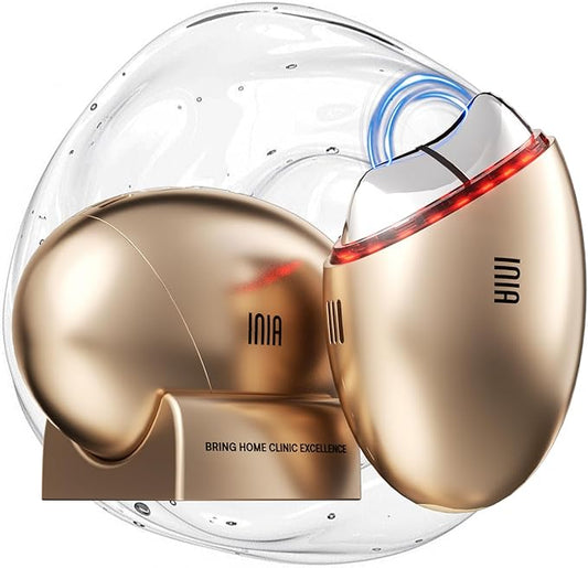 INIA 7-in-1 Red Light Therapy for Face and Neck Gua Sha Facial Massager Tool Device with Thermal and Cryo Mode for Puffiness & Firming Skincare Tool