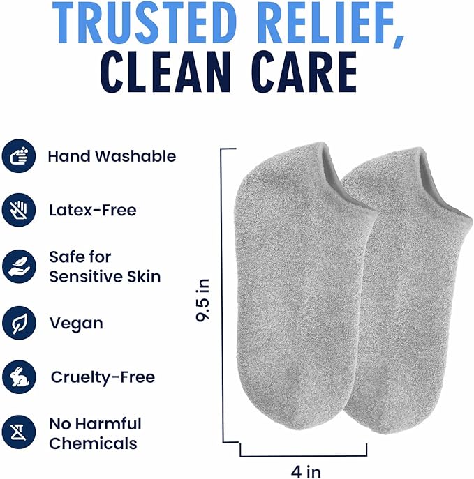 Dr. Frederick’s Original Moisturizing Gel Socks for Men & Women – Dry Feet & Cracked Heel Treatment – Full Foot Gel Lining with Mango Butter, Shea Butter, Jojoba & Coconut Oil (Mellow Moon)