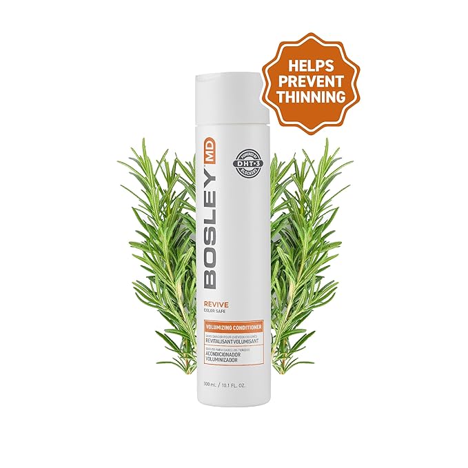 BosRevive Volumizing Conditioner for Thinning, Color/Chemically-Treated Hair – DHT Blocker, Sulfate-Free, Vegan, Biotin, Saw Palmetto & Rosemary – Thicker, Fuller Hair – 10.1 Fl Oz