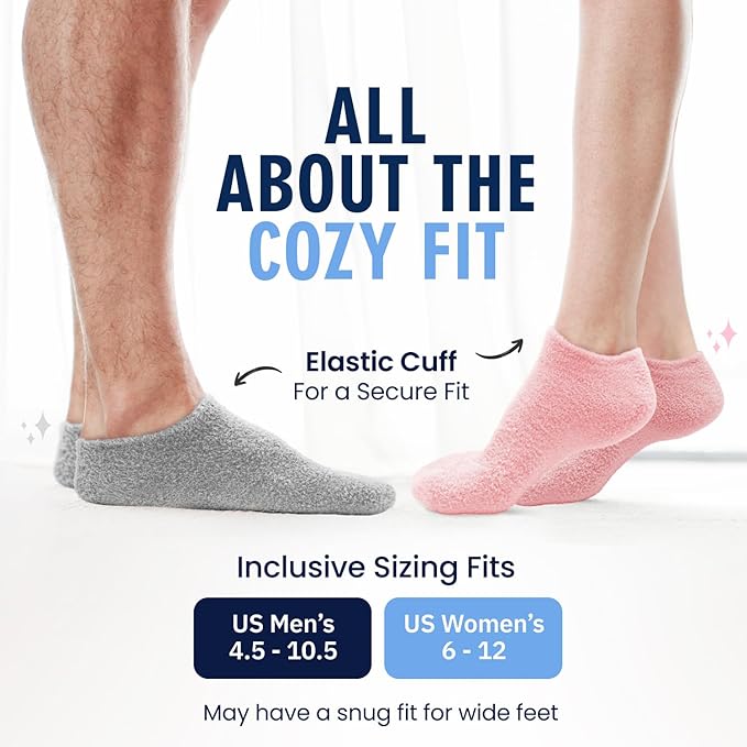 Dr. Frederick’s Original Moisturizing Gel Socks for Men & Women – Dry Feet & Cracked Heel Treatment – Full Foot Gel Lining with Mango Butter, Shea Butter, Jojoba & Coconut Oil (Mellow Moon)