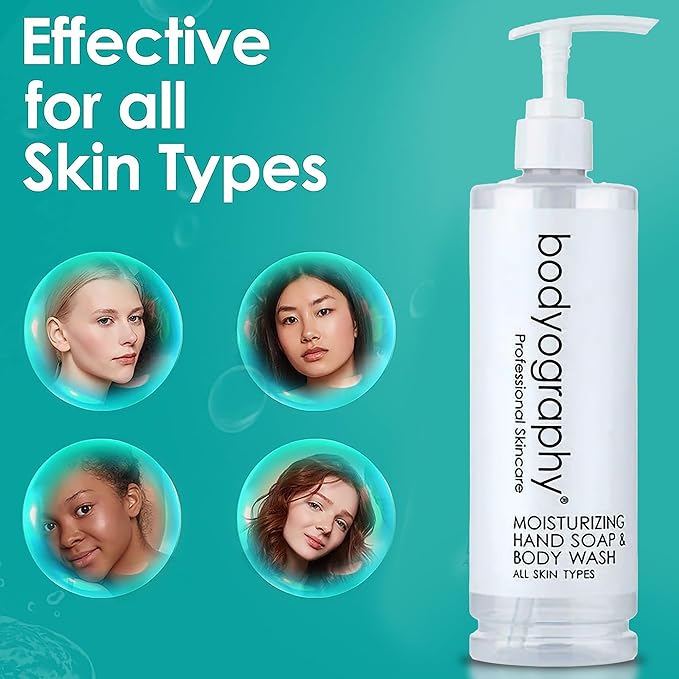 World Amenities Bodyography Blanc Pump Bottle Body Wash & Hand Soap - Body Care Deep Moisture for Dry Skin