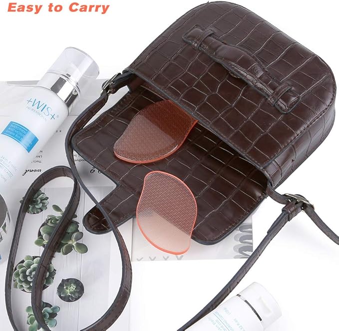 BEZOX Glass Foot File Callus Remover, Crystal Pedicure Foot Rasp for Callused, Coarse, Hard Skin Removal, Portable Hand Sized Foot Scraper for Cracked Heel - Orange