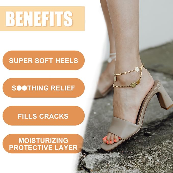 Honey Foot Balm Stick,Manuka Honey Stick Foot Cream for Dry Cracked Heels and Feet Moisturizing & Exfoliating Care for Dry Cracked Feet Knees and Hands Callus 1.41 Oz