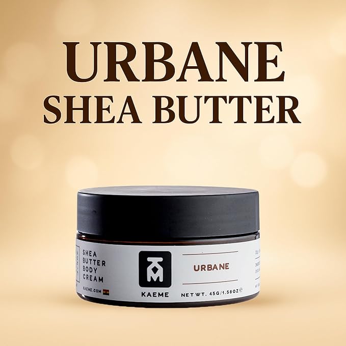 Kaeme Urbane African Whipped Shea Butter Handmade From Raw Organic Body Butter,Plant based Cleanser,Deep Hydration for Dry Skin,Hair Repair, Free of Parabens,Sulfate,Phthalate and Dye (3.4oz/100g jar)