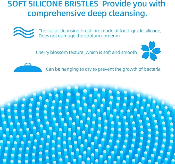 Silicone Face Scrubber for Men and Women， 2Pack Facial Cleansing Brush Silicone Face Wash Brush Manual Waterproof Cleansing Skin Care Face Brushes for Cleansing and Exfoliating (Blue_Pink)