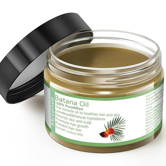 Mysense Raw Batana Oil, 100% Pure Unrefined and Organic Growth Oil from Honduras, Scalp Care for Women & Men, Prevent Hair Loss, Promote Hair Thickness