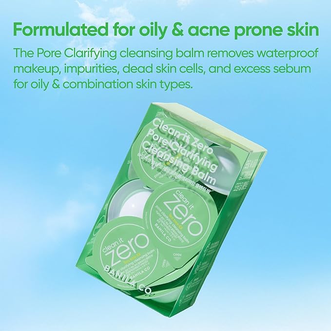 BANILA CO Clean It Zero Pore Clarifying Cleansing Balm Travel Kit | Travel-Friendly Cleanser for Oily & Acne-Prone Skin | 16 Pods of Vegan, Hypoallergenic Balm with AHA-PHA & Tea Tree (3ml x 16 Pods)