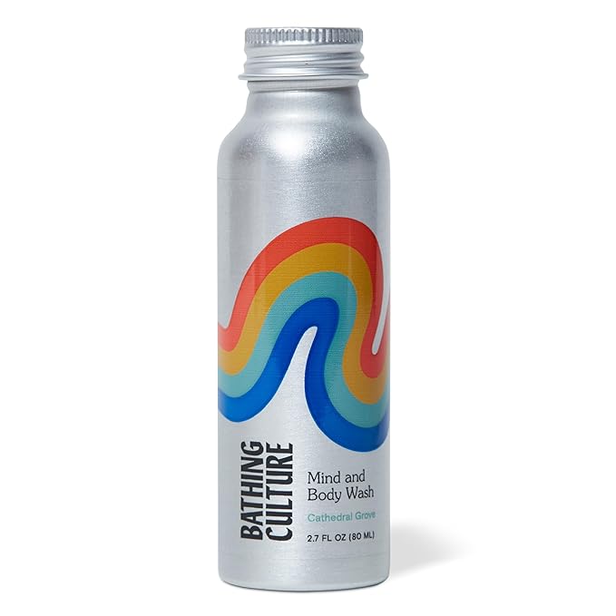 Bathing Culture, Organic Mind + Body Wash, Natural, Biodegradable, Sustainable, Vegan Personal Care, All Natural Organic Body Wash for Women and Men, 2.7 oz, Cathedral Grove Scent, Holiday Gift Idea