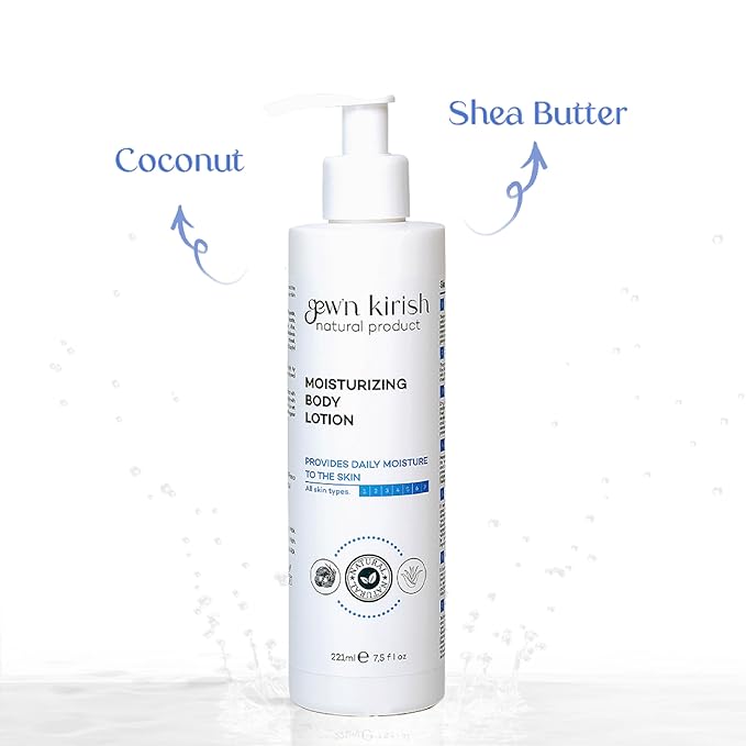 gew'n kirish Moisturizing Body Lotion - Daily Moisture for All Skin Types, Natural Ingredients, Skin Barrier Protection, 7.5 fl oz