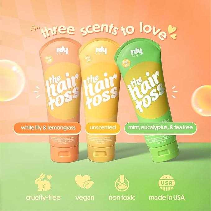 The Hair Toss Men & Women Shampoo And Conditioner Set 13.5floz/7floz - White Lily & Lemongrass - Formulated 4.5pH Moisturizing Paraben and Sulfate Free Shampoo and Conditioner Set, Hair Care Sets