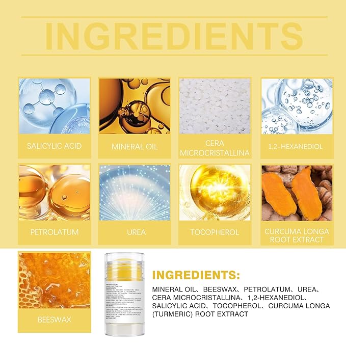 60% Urea Cream with 2% Salicylic Acid Foot Balm, Portable Hand Cream, Foot Cream for Dry Cracked Heels and Feet Hand, Urea Heel Care Stick Callus Remover & Skin Softener, 1oz*2