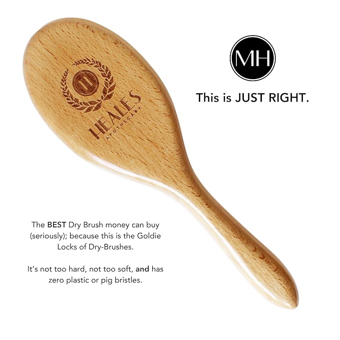 Premium Dry Brush for Lymphatic Drainage, Cellulite Reduction & Exfoliating Body Brush - Natural Bristles & FSC-Certified Beechwood - Eco-Friendly, Zero Waste Spa-Quality Self-Care Gift