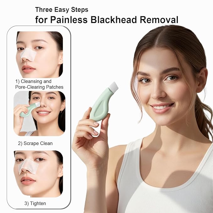 Blackhead Remover Tool, Skin Scrubber Face Spatula & Silicone Face Scrubber, Blackhead Scraper For Pimple And Sebum, Pore Cleaning For Exfoliating, Massaging, Remove Blackheads, Acne